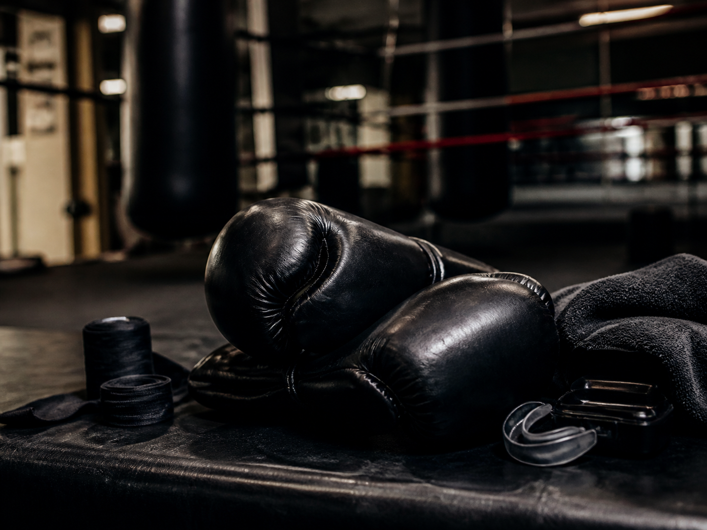 Boxing gloves and wraps